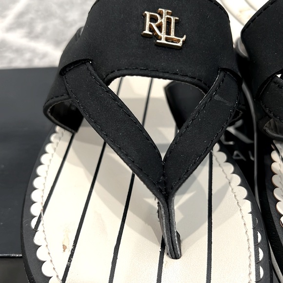 🖤 Ralph Lauren Rosalind Black Sandals in Size 6! - Picture 6 of 9